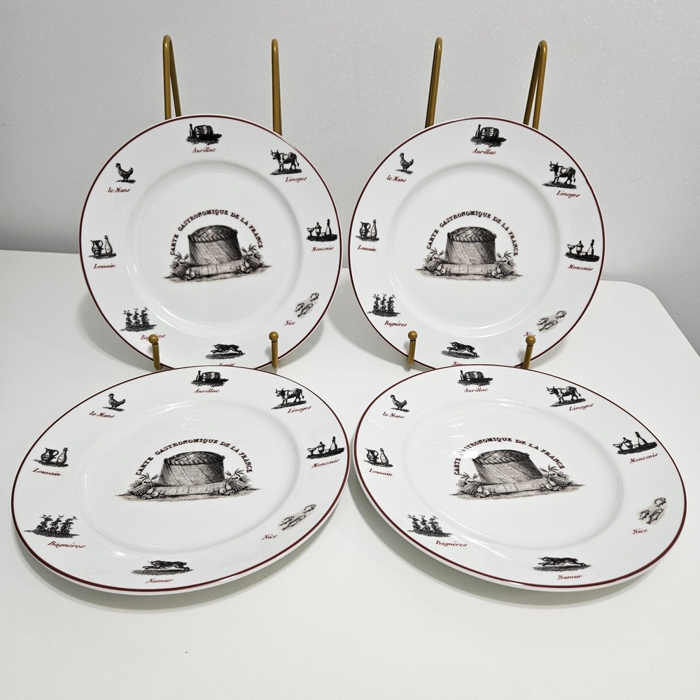 Vintage Williams Sonoma Gastronomique 4 Plates French Country Salad Dessert